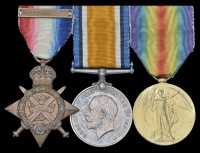 Three: Captain P. C. Nicholls, Suffolk Regiment

1914 Star, with clasp (2. Lieut., Suff. R.); British War and...