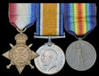 Three: Captain Leslie Richardson, Royal Army Service Corps, who earned his 1914 Star as a Civilian Motor...