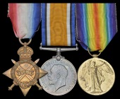 Three: Captain E. Morris, Royal Field Artillery, formerly Honourable Artillery Company

1914-15 Star (577...