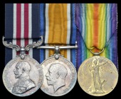 A Great War 'Messines Ridge' M.M. group of three awarded to Serjeant H. F. Wright, 15th London Regiment (Prince of...