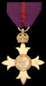 The Most Excellent Order of the British Empire, O.B.E. (Military) Officer’s 1st type breast badge, silver-gilt,...
