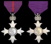 The Most Excellent Order of the British Empire (2), M.B.E. (Military) Member’s 1st type breast badge, silver,...