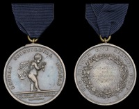 Royal Humane Society, large bronze medal (successful) (John Francis, Boatswain, H.M.S. Indus, vit. ob. serv. D.D....