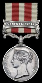 Indian Mutiny 1857-59, 1 clasp, Central India (Hy. Mason No.100 17th Lancers) renamed,  good very fine	 £60-80