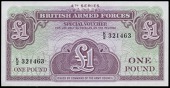 British Armed Forces Banknotes, One Pound (2,000), all Fourth series, 1962; Ten Pence (2,000), all Sixth series,...