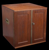 Collector’s Cabinet, 310 x 293 x 313mm., wooden cabinet with nine undivided drawers, eight with a depth of 20mm.,...