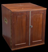 Collector’s Cabinet, 310 x 293 x 313mm., wooden cabinet with nine undivided drawers, eight with a depth of 20mm.,...