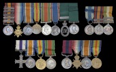 A mounted group of eight miniature dress medals
Queen’s South Africa 1899-1902, 5 clasps, Johannesburg, Belfast,...