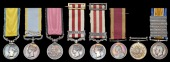 British miniature dress campaign medals: Baltic 1854-55; Crimea 1854-56, 1 clasp, Sebastopol; Turkish Crimea 1855,...