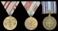 Austria, War Commemorative Medal 1914-18; Tyrol War Commemorative Medal 1914-18; France, Korea Medal 1950-53, all...