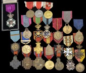 Belgium, Order of Leopold I, Knight’s breast badge, unilingual, silver, gilt and enamel, in Herman’s, Brussels...