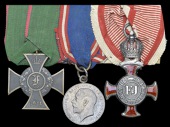 An Anhalt group of three attributed to Albert Georges Stempfer - awarded the R.V.M.
Germany, Anhalt, Friedrich...