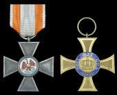 Germany, Prussia, Order of the Red Eagle, 4th type, 4th Class breast badge, silver and enamel, stippled arms, marked...