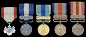 Japan, Order of the Rising Sun, 8th Class, silver, in slightly damaged hinged lacquer case of issue; War Medal...