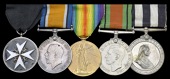An Order of St. John Group of five awarded to Lieutenant D. C. Rennie, Royal Army Medical Corps, Special...