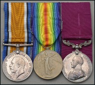 Family group:

Three: Serjeant A. J. Green, Royal Garrison Artillery
British War and Victory Medals (14610 Sjt.,...