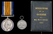 Pair: Miss M. H. Baker, French Red Cross

British War Medal 1914-20 (M. H. Baker); France, Medal of Honour,...