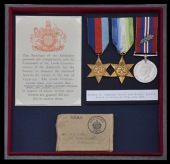 Three: attributed to Surgeon Lieutenant-Commander D. J. Wilkes, Royal Naval Volunteer Reserve, killed in action,...