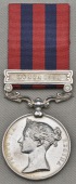 India General Service 1854-95, 1 clasp, Hunza 1891 (332 Hospl. Asstt. Bhawani Das, Medl. Deptt.) edge bruising and...