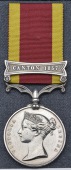 China 1857-60, 1 clasp, Canton 1857 (Steward Neil Boyle, Medical Staff Corps.) officially impressed naming, edge...