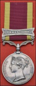 China 1857-60, 1 clasp, Pekin 1860 (Hospl. Serjt. Jas. Taylor, 99th Regt.) officially impressed naming, claw...