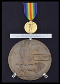 A Memorial Plaque pair awarded to Private Roger Herbert Lacy, Royal Army Medical Corps, who died in Salonika on 10...