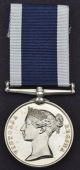Royal Navy L.S. & G.C., V.R., narrow suspension (Robt. Muskett, Sk. Berth Stewd. H.M.S. Fisguard) engraved naming,...