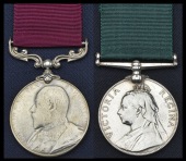 Army L.S. & G.C., E.VII.R. (10309 Cpl. C. B. O’Flynn, Royal Army Medical Corps) details worn; Volunteer Force Long...
