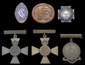 Royal London Ophthalmic Hospital Cross (2) ‘Moorfields Cross’, bronze, with brooch bar; Bristol Eye Hospital...