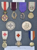 A group of nine awarded to Mrs Elizabeth Rogers, French Red Cross

France, Medallion of the French Society of Aid...