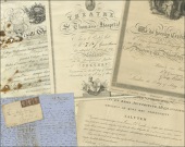Medical Diplomas (4) awarded to Thomas P. J. Grantham: Edinburgh Medical Society diploma conferred on Thomas P. J...