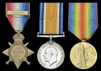 Three: Able Seaman F. Salmon, Hawke Battalion, Royal Naval Division

1914 Star, with copy clasp (B4/987 A.B.,...