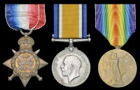 Three: Temporary Serjeant A. Salmon, 7th Dragoon Guards

1914 Star (6152 Pte., 7/D. Gds.); British War and Victory...