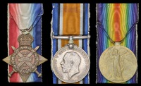 Three: Private P. Madden, 1st Battalion Northumberland Fusiliers

1914 Star (9847 Pte., 1/North’d. Fus.);...