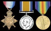 Three: Private F. Watson, 2nd Battalion West Yorkshire Regiment

1914 Star (9407 Pte., 2/W. York. R.); British War...