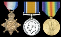 Three: Private F. Watson, 2nd Battalion West Yorkshire Regiment

1914 Star (9407 Pte., 2/W. York. R.); British War...