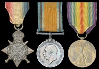 Three: Serjeant A. P. Collins, 2nd Battalion East Lancashire Regiment

1914 Star (9674 L. Cpl., 2/E. Lan. R.);...