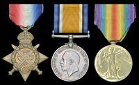 Three: Private H. Smith, 1st Battalion East Surrey Regiment

1914 Star (L-9164 Pte., 1/E. Surr. R.); British War...