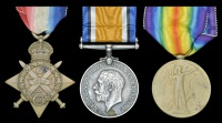 Three: Private G. W. Surtees, 2nd Battalion Durham Light Infantry

1914 Star (9641 Pte., 2/Durh. L.I.); British...