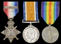 Three: Private A. Birnie, 1/6th Battalion Gordon Highlanders

1914 Star, with copy clasp (1576 Pte., 1/6 Gord....