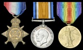 Three: Corporal P. H. Hancock, Royal Garrison Artillery

1914 Star (25520 A. Bmbr., R.G.A.); British War and...