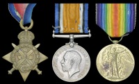Three: Sapper F. J. Clark, 1 Siege Company Royal Engineers

1914 Star (383730 Sapr., R.E.); British War and...