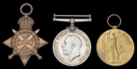 Three: Corporal E. Holloway, Royal Engineers

1914 Star (27854 Cpl., R.E.); British War and Victory Medals (27854...