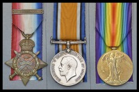 Three: Serjeant R. E. Dixon, Army Service Corps

1914 Star, with clasp ( T1-2124 Dvr., A.S.C.); British War and...