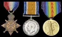 Three: Private R. W. Bullen, Army Service Corps

1914 Star (M1-8639 Pte., A.S.C.); British War and Victory Medals...