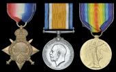 Three: Private T. Salmon, 20th Battalion (4th Salford) Lancashire Fusiliers

1914-15 Star (24243 Pte., Lan. Fus.);...