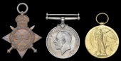 Three: Private G. A. Hill, 7th Battalion South Staffordshire Regiment

1914-15 Star (17754 Pte., S. Staff. R.);...