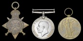 Three: Warrant Officer Class 2 H. J. Hill, Royal Field Artillery
1914-15 Star (11588 B.S. Mjr., R.F.A.); British...