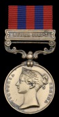 India General Service 1854-95, 1 clasp, Burma 1885-7, bronze issue (Jhorawallah Magail, 2d Mad. Lcrs.) very fine	...