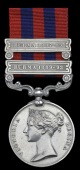 India General Service 1854-95, 2 clasps, Burma 1887-89, Burma 1889-92 (323 Sepoy Jawand Singh, Myingyan Mily. Police...